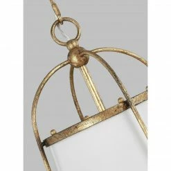 Generation Lighting Stonington Small Drum Pendant | Antique Gold