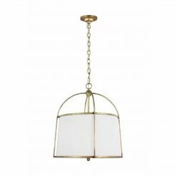 Generation Lighting Stonington Medium Drum Pendant | Antique Gold