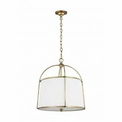 Generation Lighting Stonington Medium Drum Pendant | Antique Gold