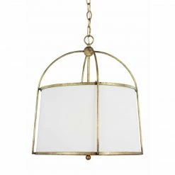 Generation Lighting Stonington Medium Drum Pendant | Antique Gold
