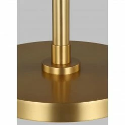 Generation Lighting Wellfleet Cone Desk Lamp | Midnight Black/Burnished Brass