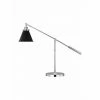 Generation Lighting Wellfleet Cone Desk Lamp | Midnight Black/Polished Nickel