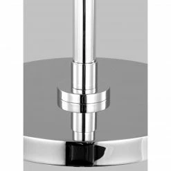 Generation Lighting Wellfleet Cone Desk Lamp | Midnight Black/Polished Nickel