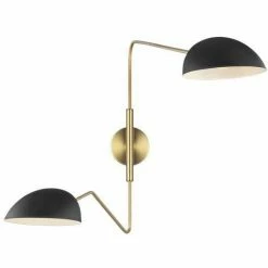 Generation Lighting Wall Sconces Jane 2-Light Wall Sconce | Black