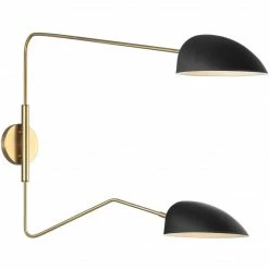 Generation Lighting Wall Sconces Jane 2-Light Wall Sconce | Black