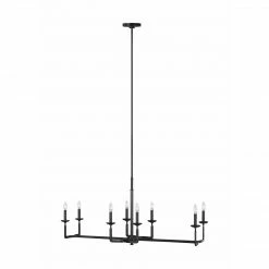Generation Lighting Ansley 48" Linear Chandelier | Aged Iron
