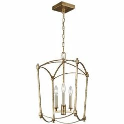 Generation Lighting Thayer 3-Light Pendant | Small Antique Gild