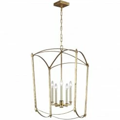 Generation Lighting Thayer 5-Light Pendant | Medium Antique Gild