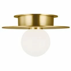Generation Lighting Nodes Small Flush Mount | Burnished Brass Flush Mounts