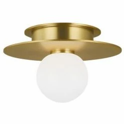 Generation Lighting Nodes Small Flush Mount | Burnished Brass Flush Mounts