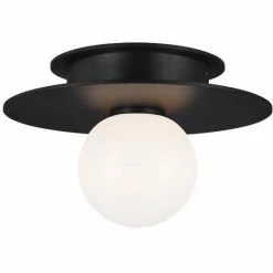 Generation Lighting Nodes Small Flush Mount | Midnight Black Flush Mounts