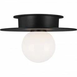 Generation Lighting Nodes Small Flush Mount | Midnight Black Flush Mounts