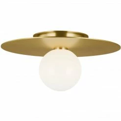 Generation Lighting Flush Mounts Nodes Medium Flush Mount | Burnished Brass