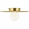 Generation Lighting Nodes Large Flush Mount | Burnished Brass Flush Mounts