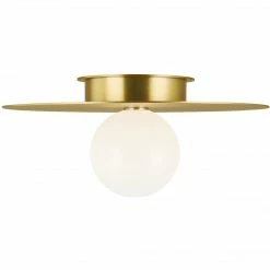 Generation Lighting Nodes Large Flush Mount | Burnished Brass Flush Mounts