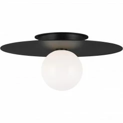 Generation Lighting Nodes Large Flush Mount | Midnight Black Flush Mounts