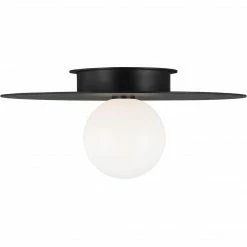 Generation Lighting Nodes Large Flush Mount | Midnight Black Flush Mounts