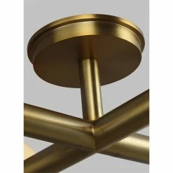 Generation Lighting Nodes 4-Light Flush Mount | Burnished Brass Flush Mounts