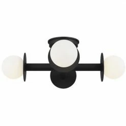Generation Lighting Nodes 4-Light Flush Mount | Midnight Black Flush Mounts