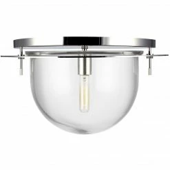 Generation Lighting Nuance Flush Mount (Large) | Polished Nickel