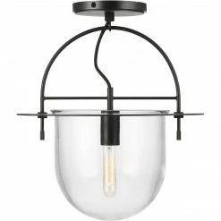 Generation Lighting Nuance Semi-Flush Mount (Medium) | Aged Iron