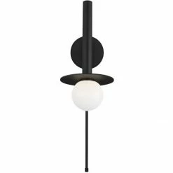 Generation Lighting Nodes Pivot Wall Sconce | Midnight Black Wall Sconces