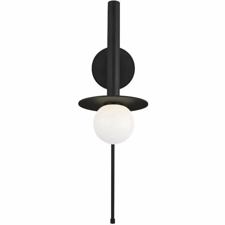 Generation Lighting Nodes Pivot Wall Sconce | Midnight Black Wall Sconces