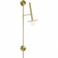 Generation Lighting Nodes Large Pivot Wall Sconce | Burnished Brass Wall Sconces