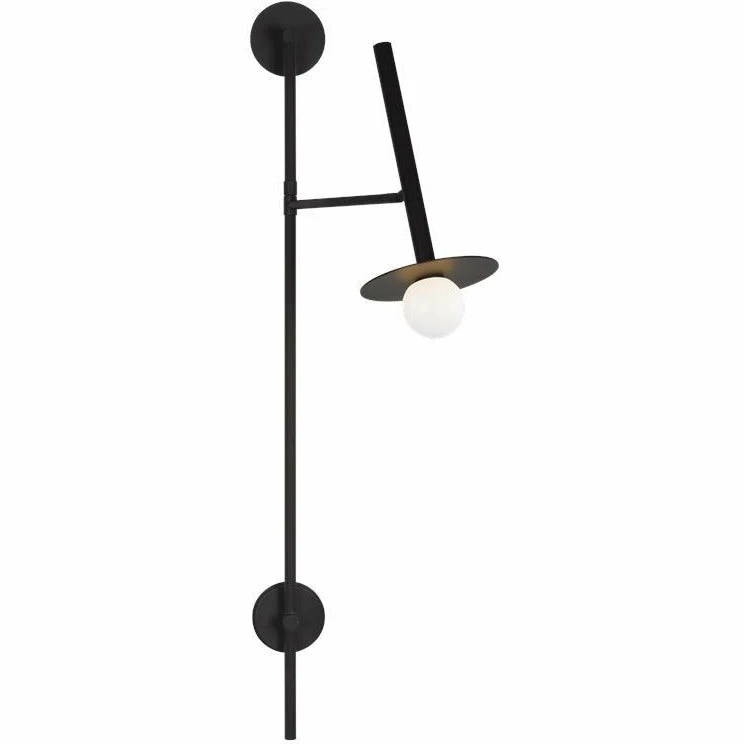 Generation Lighting Nodes Large Pivot Wall Sconce | Midnight Black Wall Sconces