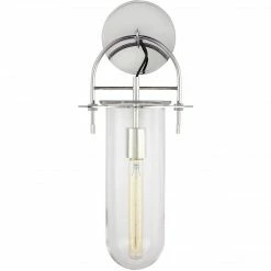Generation Lighting Nuance Short Wall Sconce | Polished Nickel