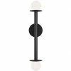 Generation Lighting Wall Sconces Nodes 2-Light Wall Sconce | Midnight Black