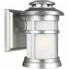 Generation Lighting Outdoor Lighting Newport 9" Wall Lantern | Brushed Steel