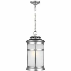 Generation Lighting Outdoor Lighting Newport Hanging Lantern | Brushed Steel