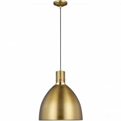 Generation Lighting Brynne LED Pendant | Brushed Brass