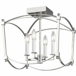 Generation Lighting Thayer Semi Flush Mount | Polished Nickel
