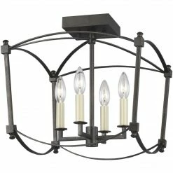 Generation Lighting Thayer Semi Flush Mount | Steel