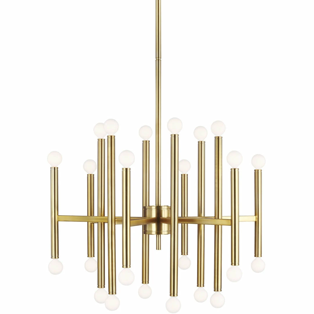 Generation Lighting Beckham Modern Chandelier | Large Burnished Brass