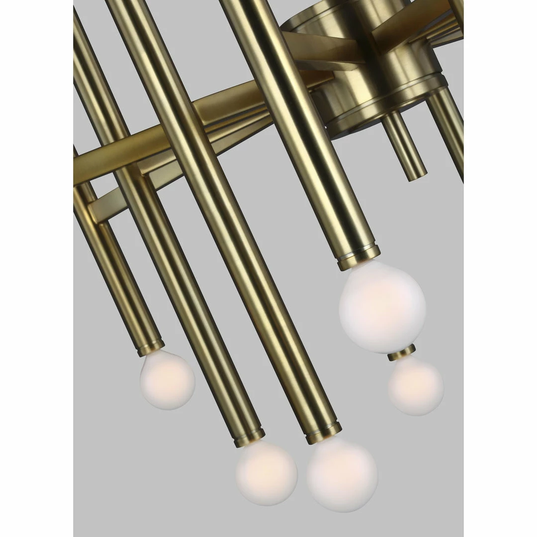 Generation Lighting Beckham Modern Chandelier | Large Burnished Brass