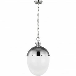 Generation Lighting Aubry 13.25" Pendant | Polished Nickel