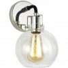 Generation Lighting Clara 1-Light Vanity/Wall Sconce | Nickel & Black