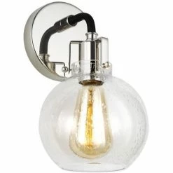 Generation Lighting Clara 1-Light Vanity/Wall Sconce | Nickel & Black