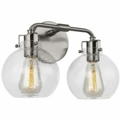 Generation Lighting Clara 2-Light Vanity/Wall Sconce | Satin Nickel