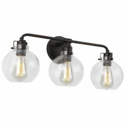 Generation Lighting Clara 3-Light Vanity | Nickel & Black