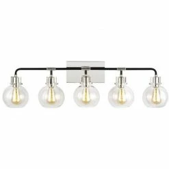 Generation Lighting Clara 5-Light Vanity | Nickel & Black