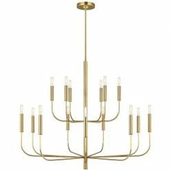 Generation Lighting Brianna 15-Light Chandelier | Burnished Brass