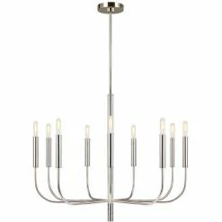Generation Lighting Brianna 9-Light Chandelier | Polished NIckel