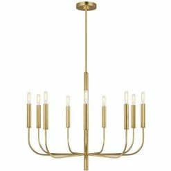 Generation Lighting Brianna 9-Light Chandelier | Burnished Brass