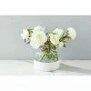 ETU HOME White Colorblock Flower Vase