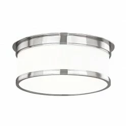 HVL - Hudson Valley Geneva Flush Mount - Polished Nickel Flush Mounts