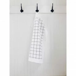 Ten And Co Tea Towel | Black Grid